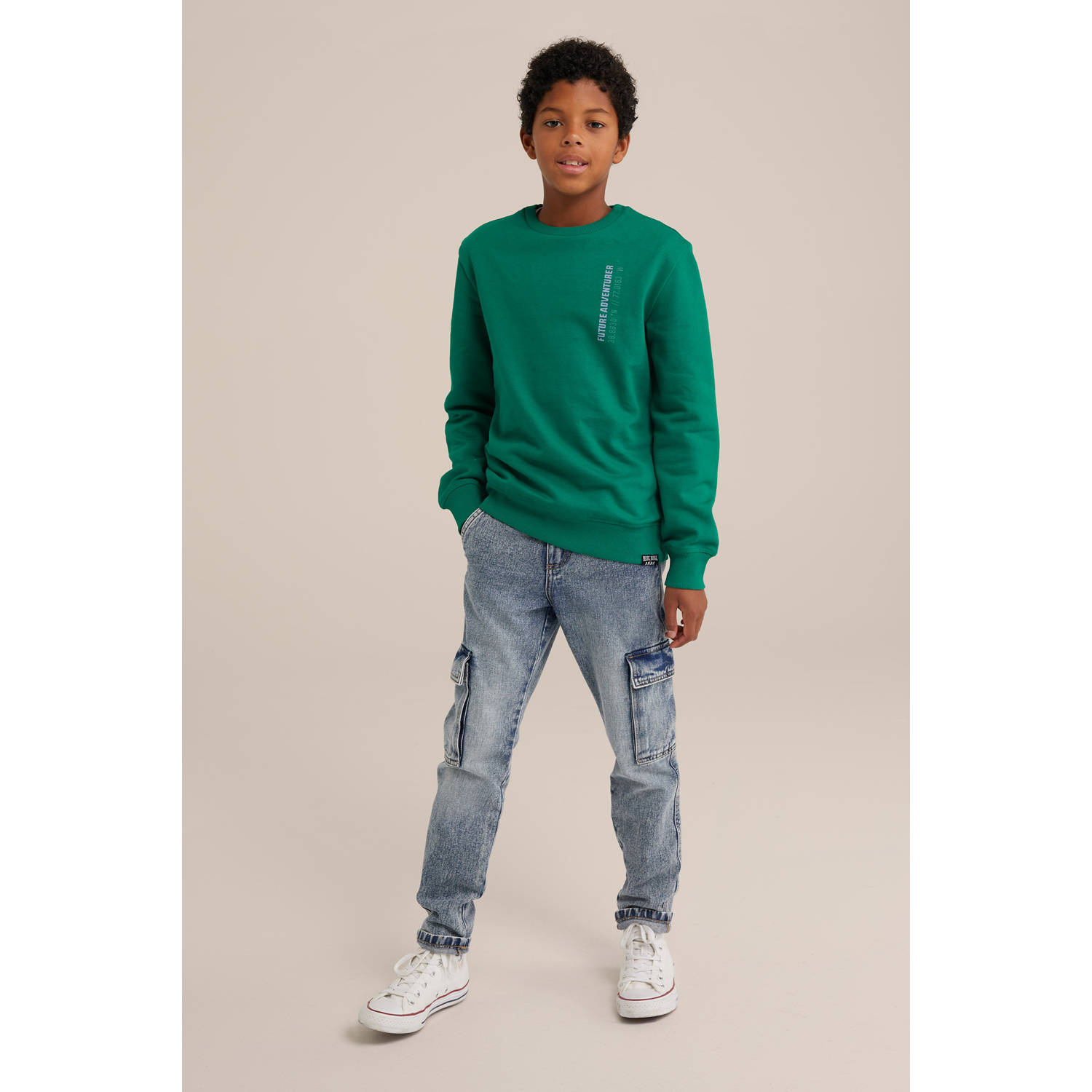 WE Fashion Blue Ridge sweater groen