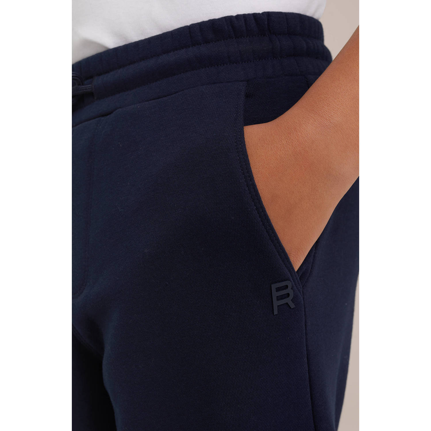 WE Fashion Blue Ridge slim fit joggingbroek marineblauw