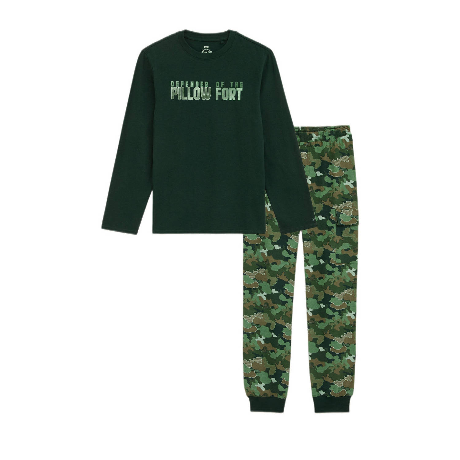 WE Fashion pyjamaset groen donkergroen
