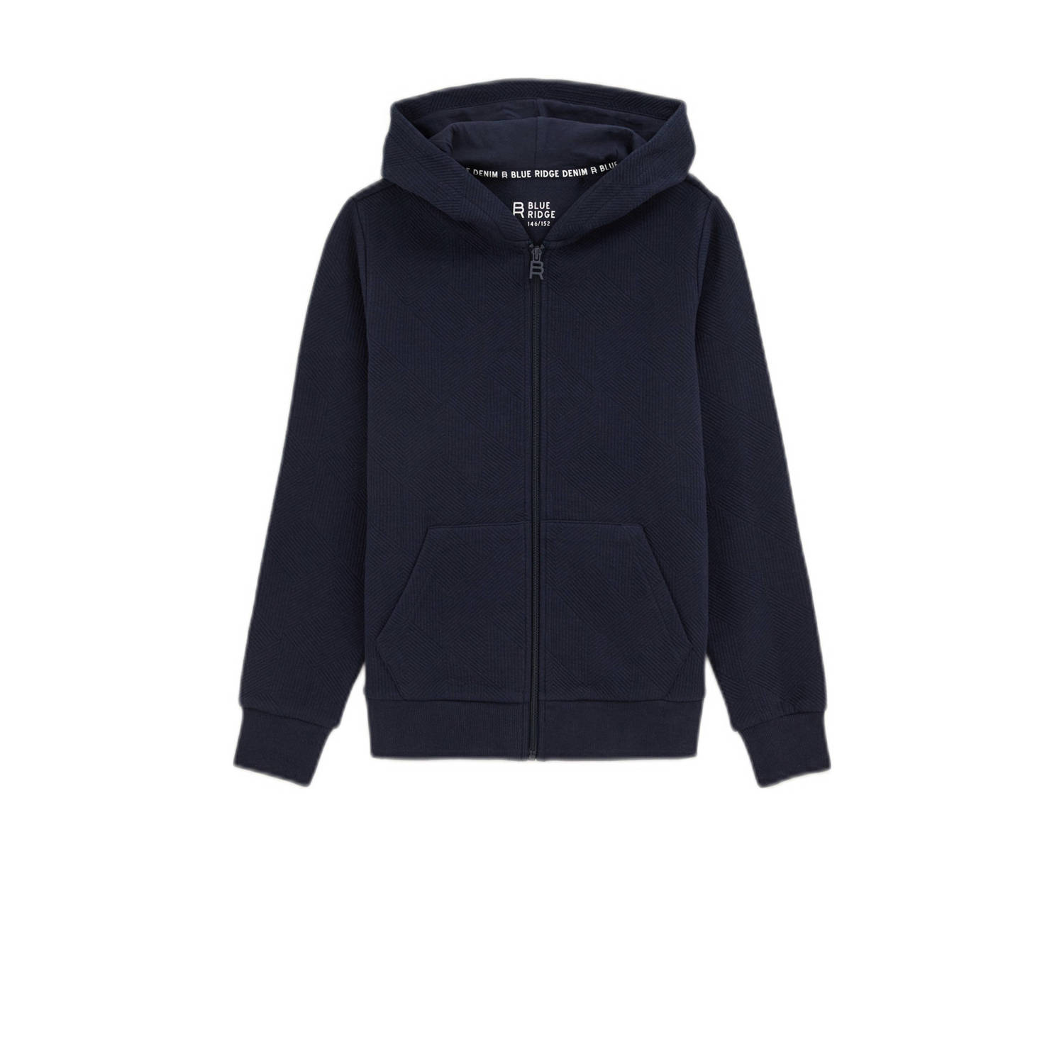 WE Fashion sweatvest donkerblauw Effen 110 116 | Vest van
