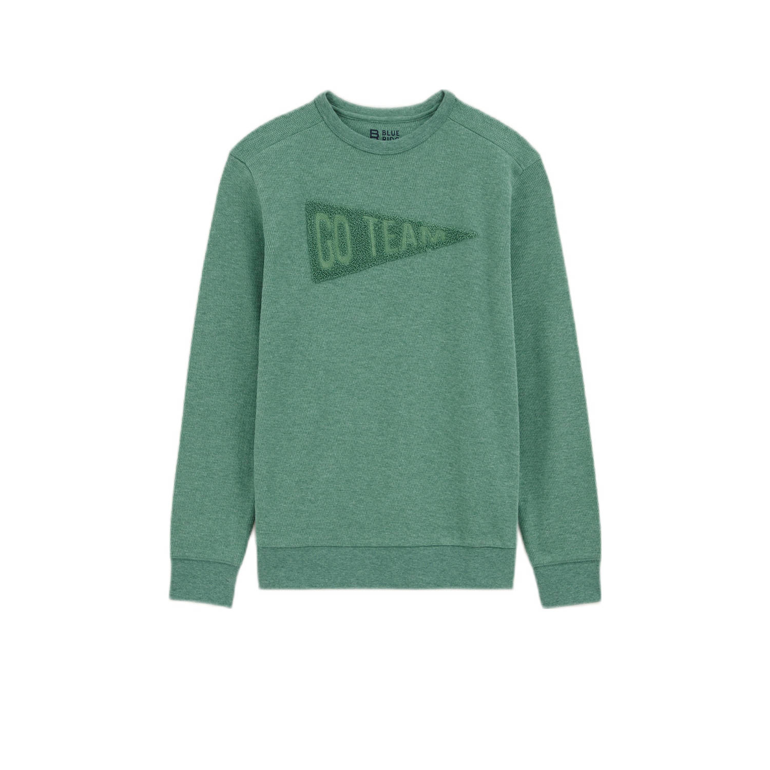 WE Fashion sweater met printopdruk groen