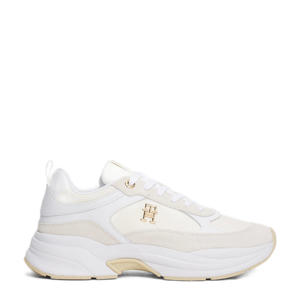   chunky leren sneakers ecru