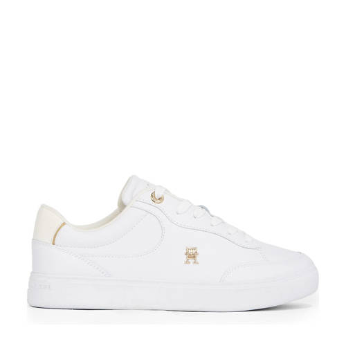 Tommy Hilfiger leren sneakers wit afbeelding