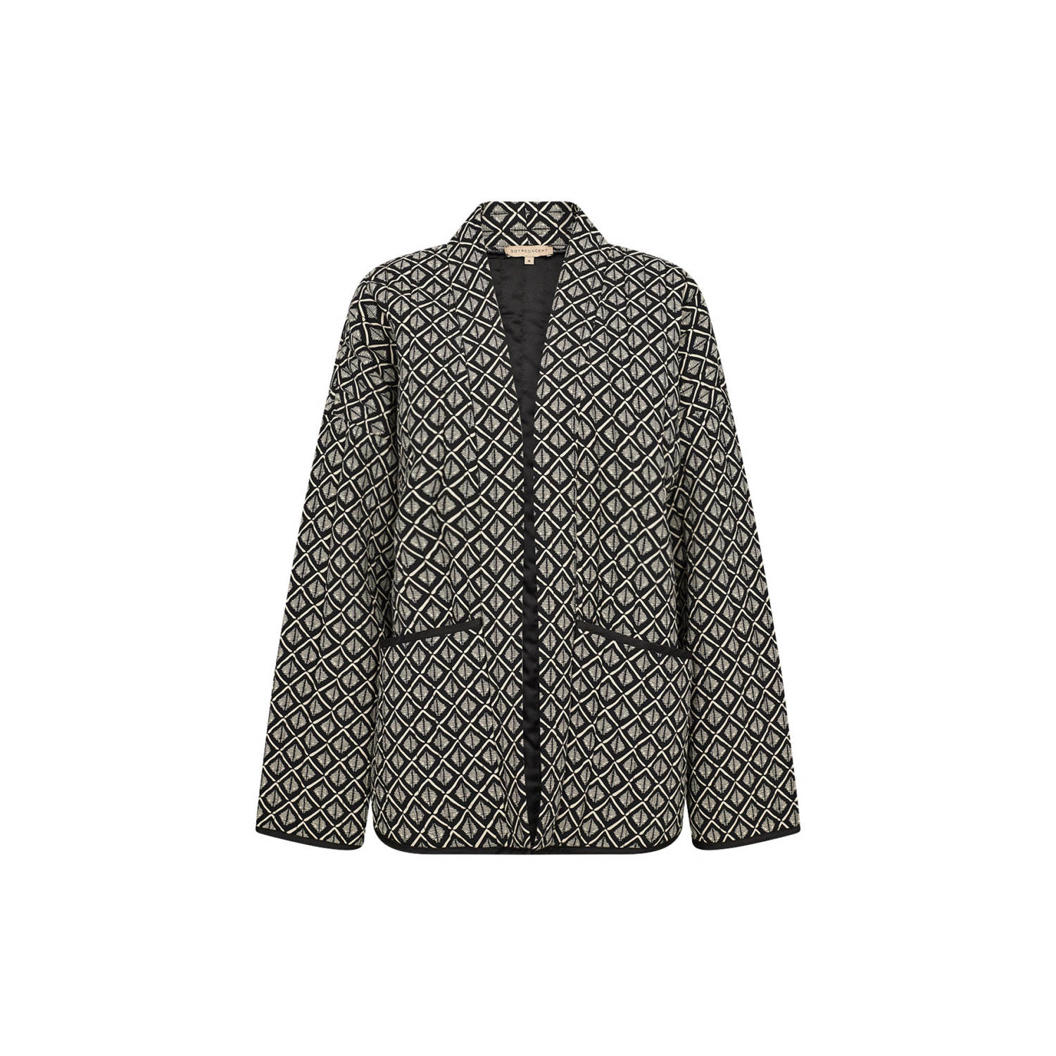 Soyaconcept jasje ISOLA met all over print zwart wit