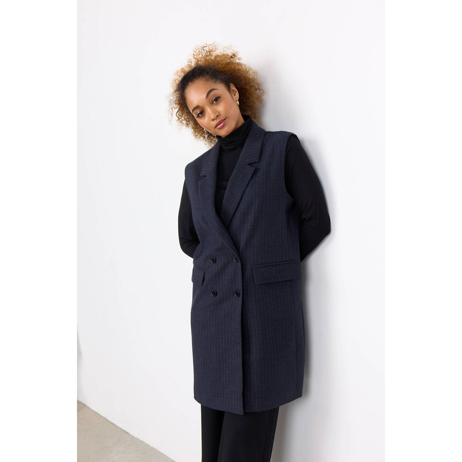 Soyaconcept Op Maat Gemaakte Gestreepte Vest Blue Dames