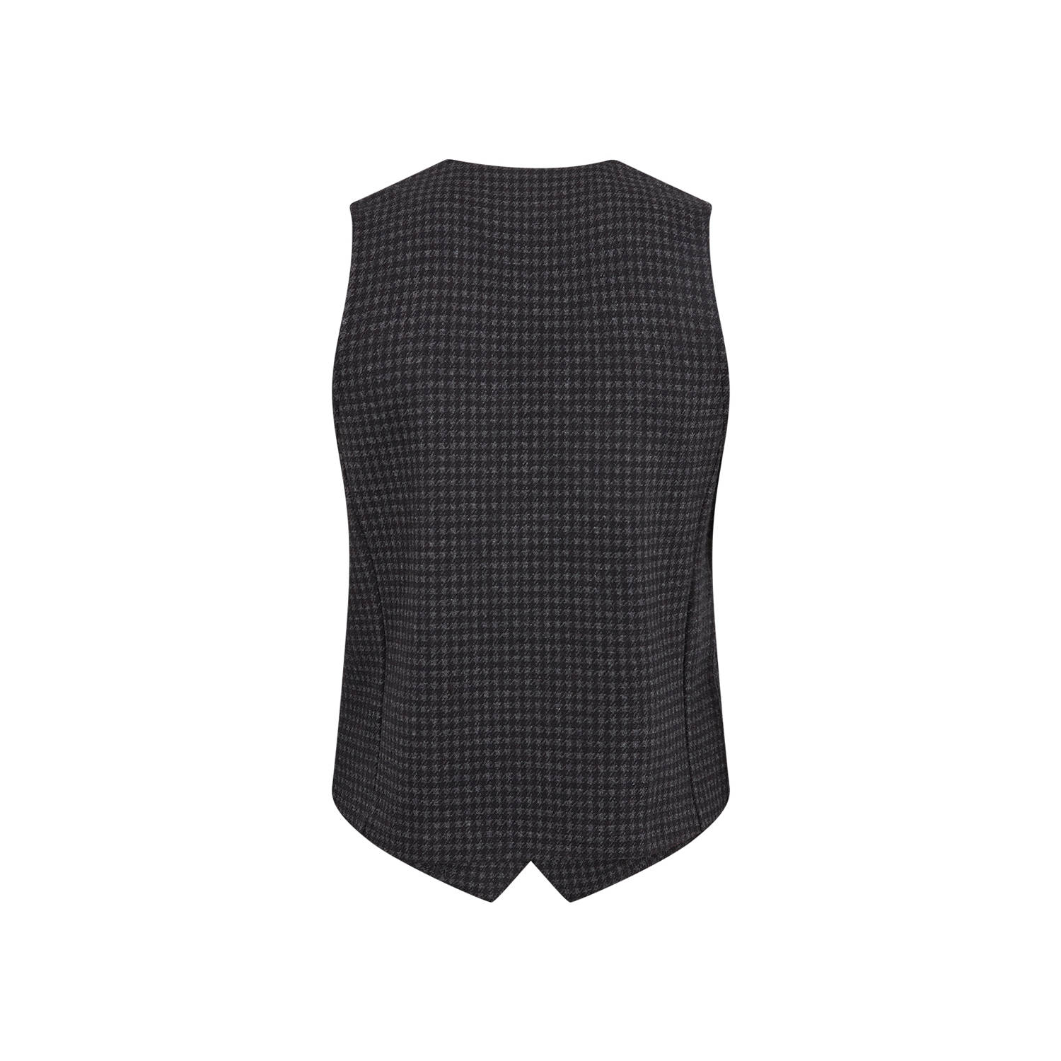 Soyaconcept gilet met pied-de-poule zwart grijs