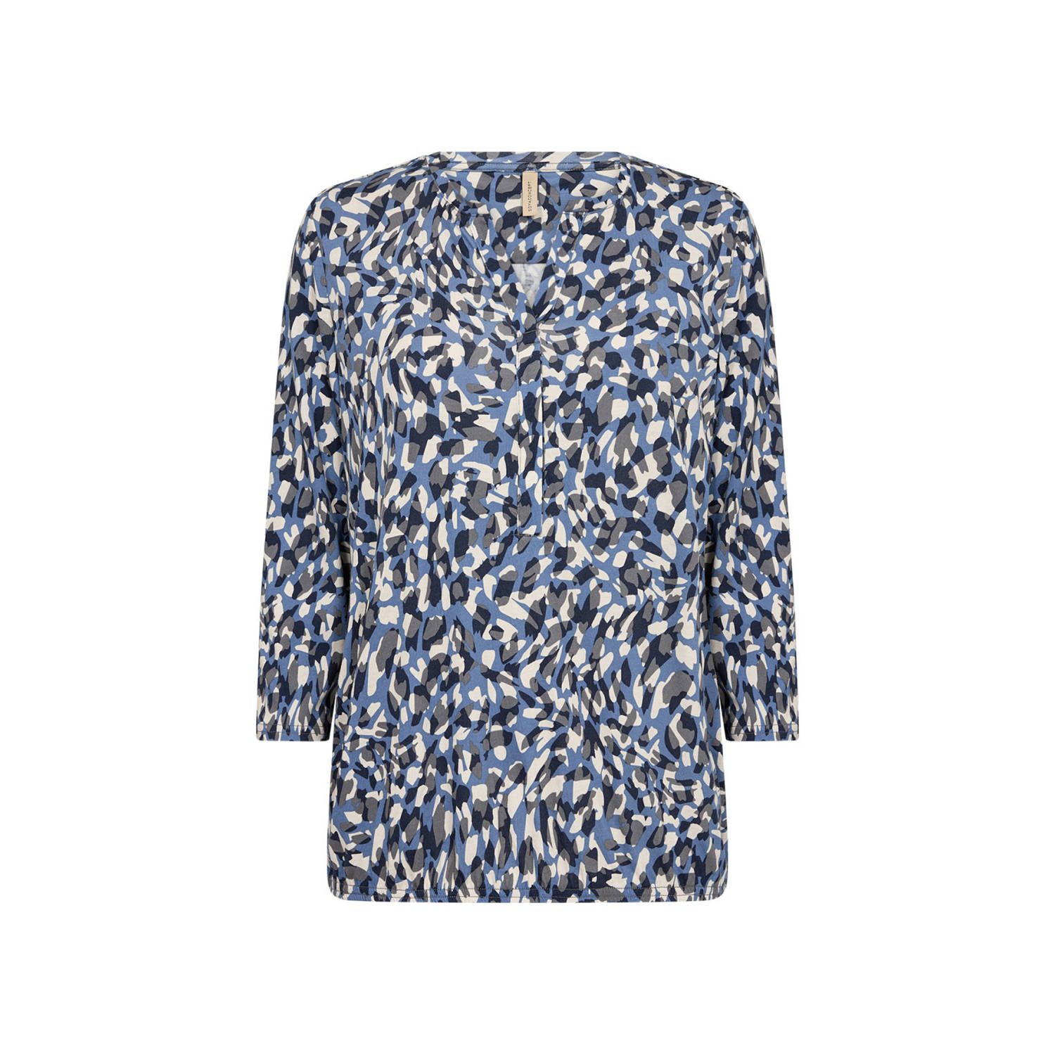 Soyaconcept top FELICITY met all over print blauw