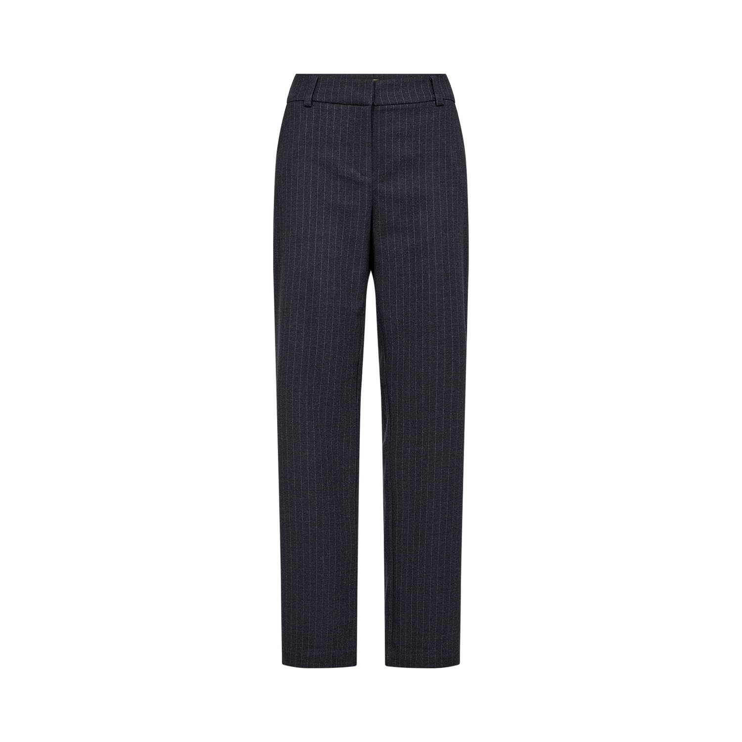 Soyaconcept straight fit pantalon met krijtstreep donkerblauw