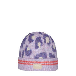 muts met panterprint lila