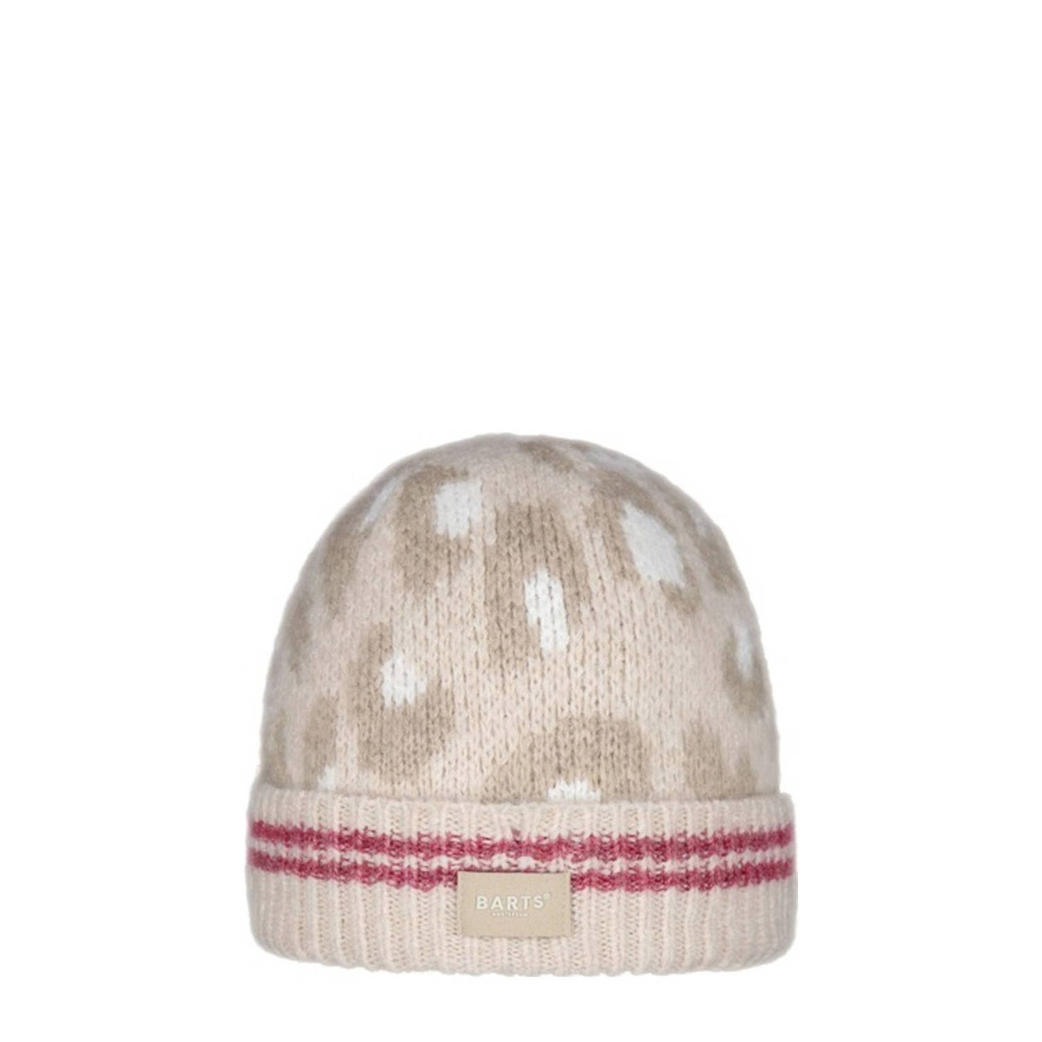 Barts muts met panterprint beige