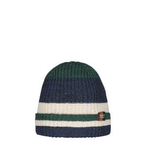 muts donkerblauw/groen/wit