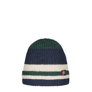 muts donkerblauw/groen/wit