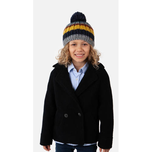 Barts muts grijs/geel/donkerblauw afbeelding