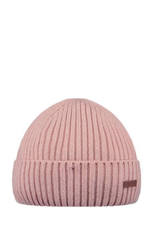 gebreide muts roze