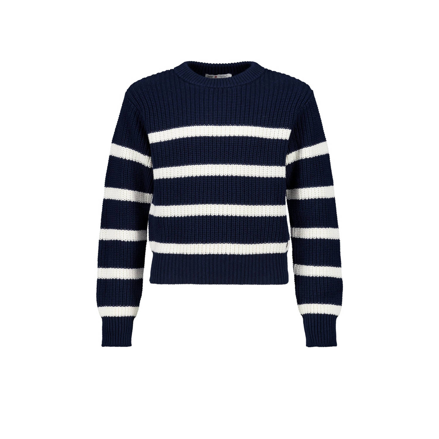 America Today pullover blauw Trui Meisjes Katoen Ronde hals Streep 122 128