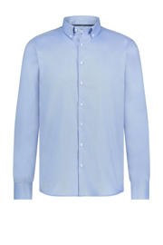 thumbnail: Blauwe heren State of Art regular fit overhemd oxford van katoen met effen, lange mouwen en button down sluiting