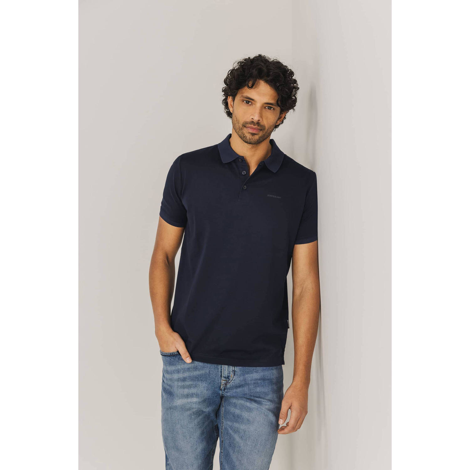 State of Art Poloshirt Mercerized Piqué Navy