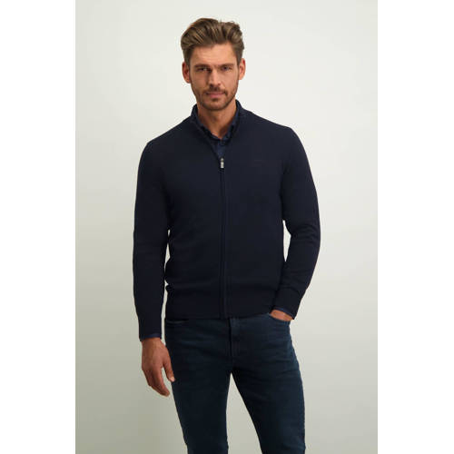 State of Art fijngebreid vest donkerblauw afbeelding