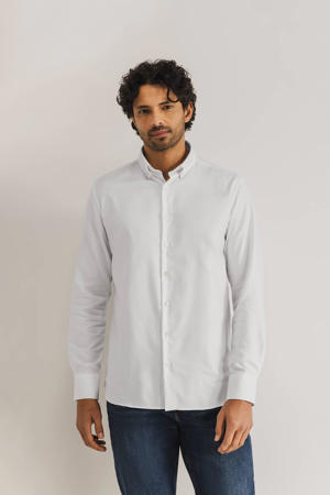 regular fit overhemd oxford wit