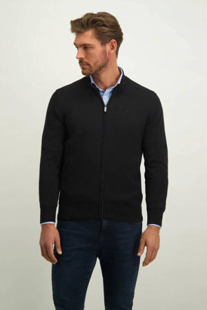 fijngebreid vest zwart