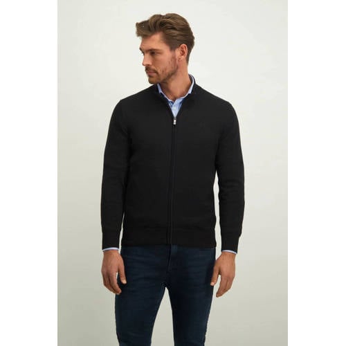 State of Art fijngebreid vest zwart afbeelding