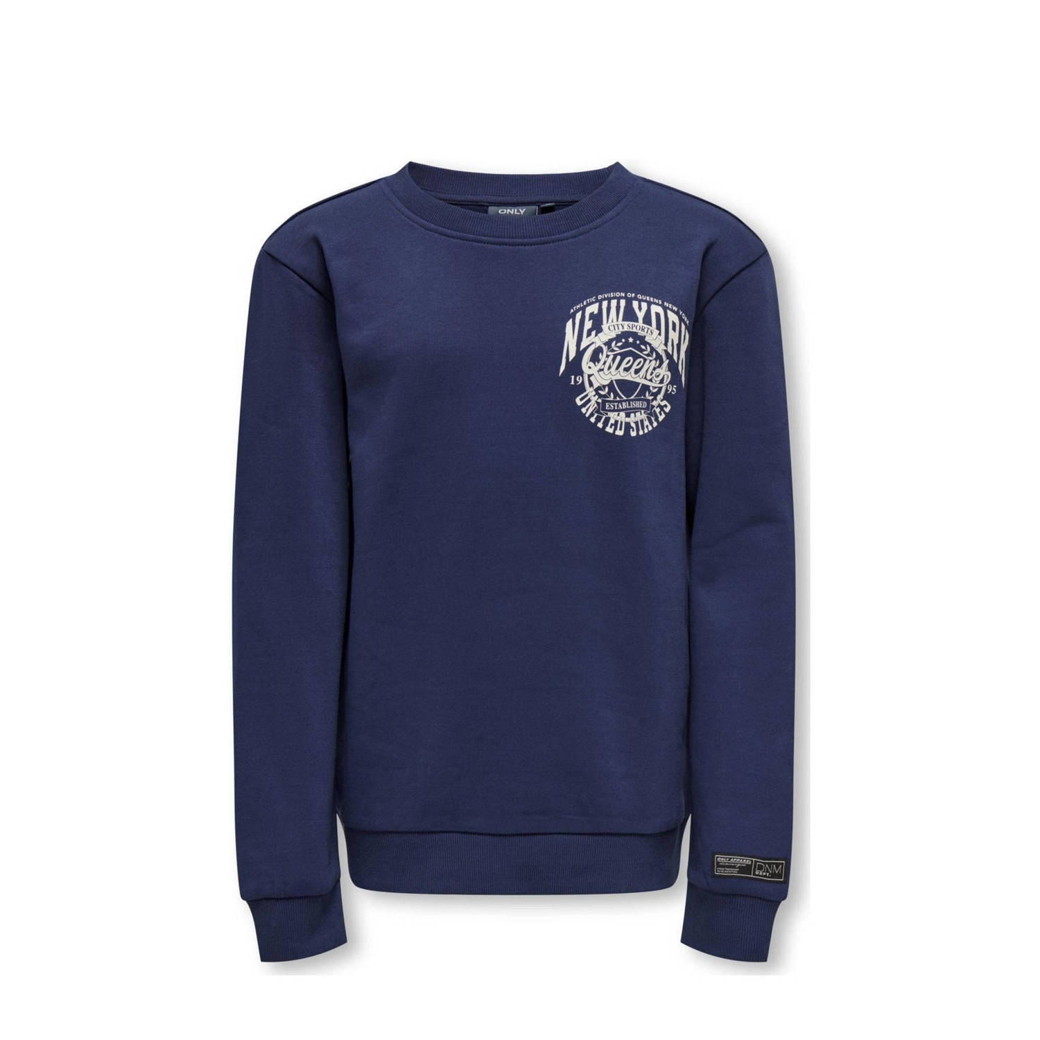 ONLY KIDS BOY sweater KOBPHOENIX met backprint blauw