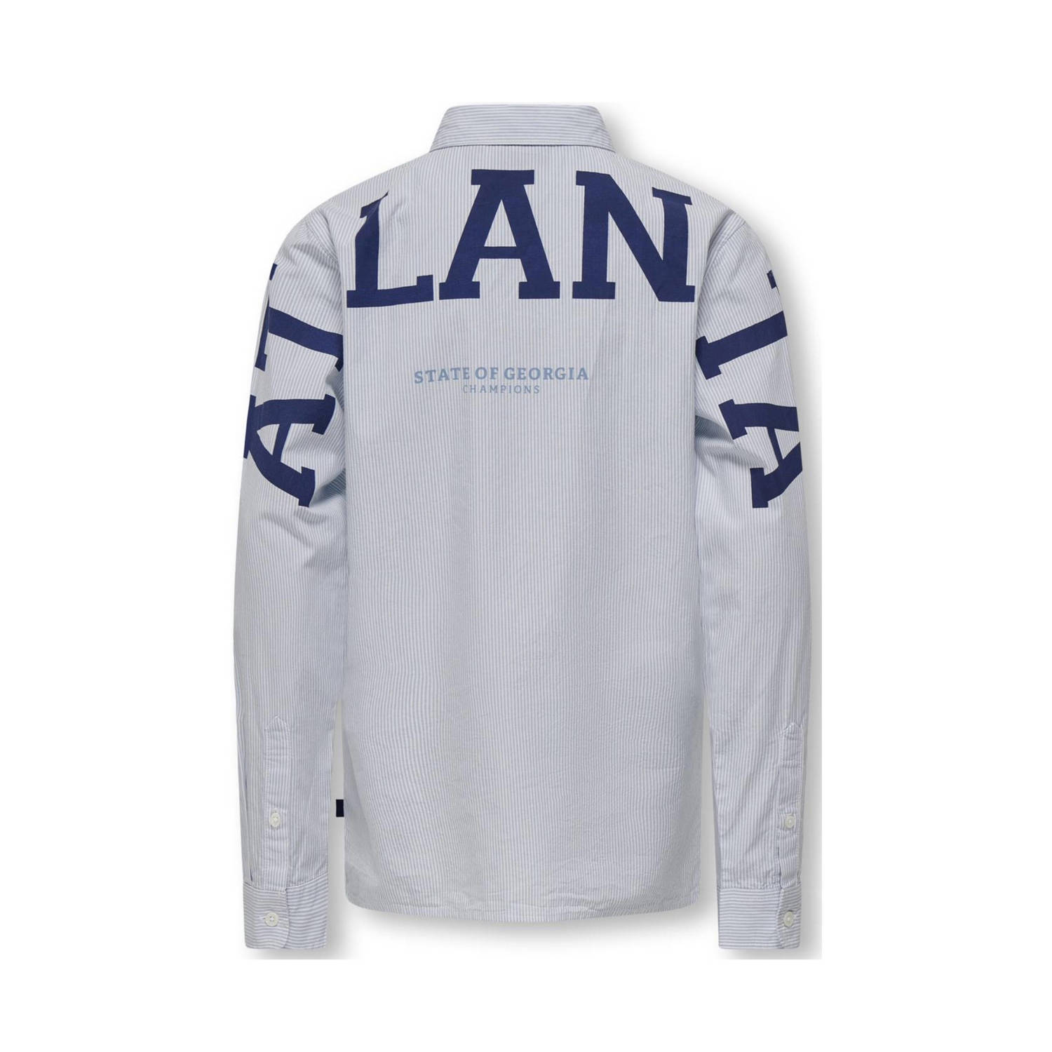 ONLY KIDS BOY overhemd KOBNIELS met backprint blauw