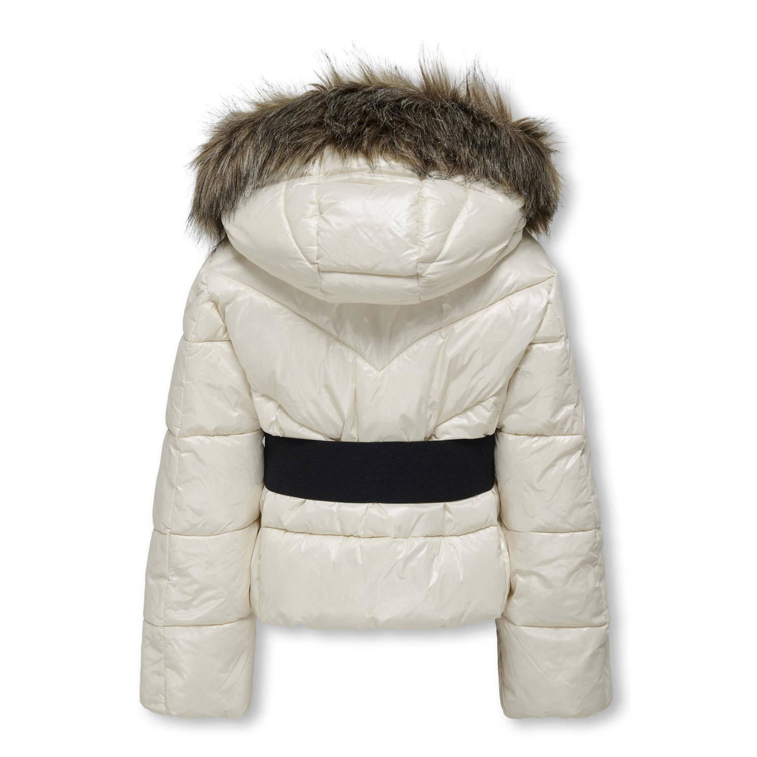 ONLY KIDS GIRL gewatteerde winterjas KOGFEVER ecru