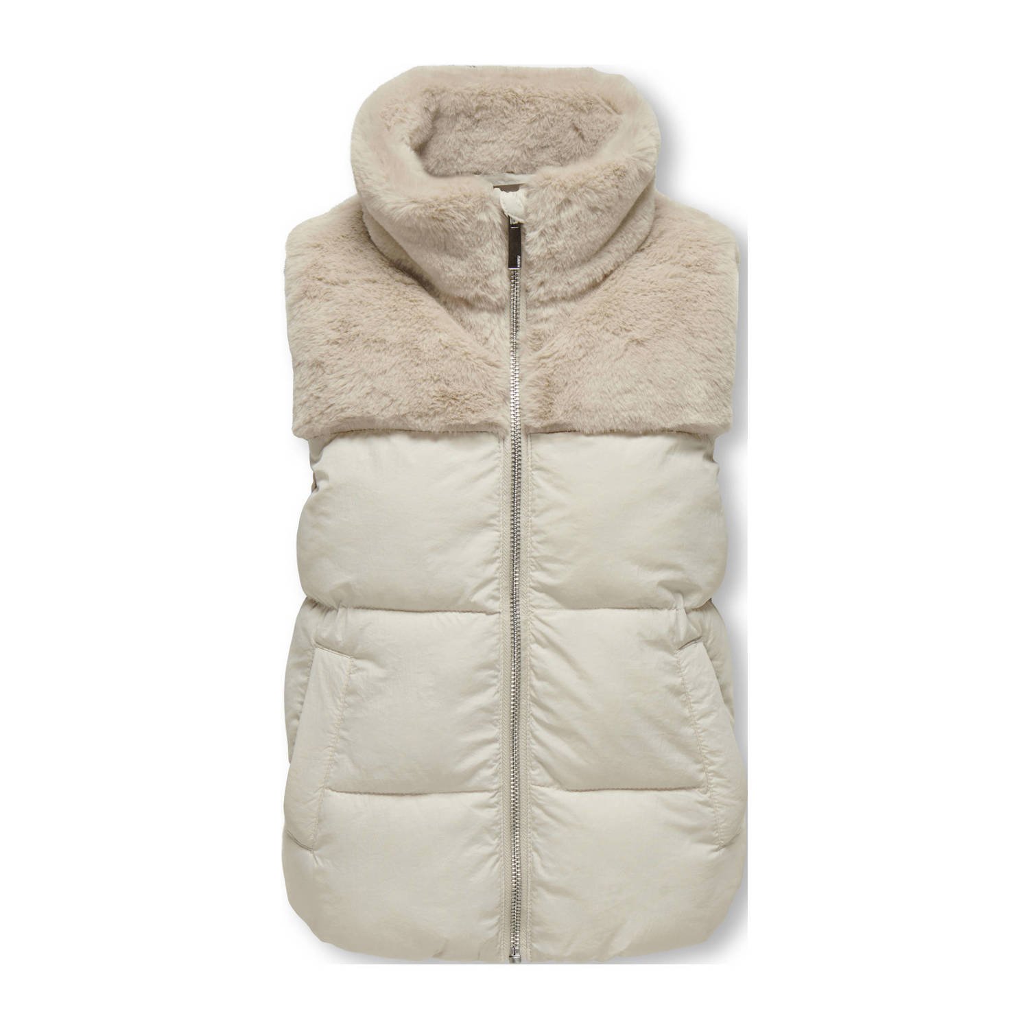 KIDS ONLY Bodywarmer KOGWANJA FUR PUFFER MIX WAISTCOAT OTW