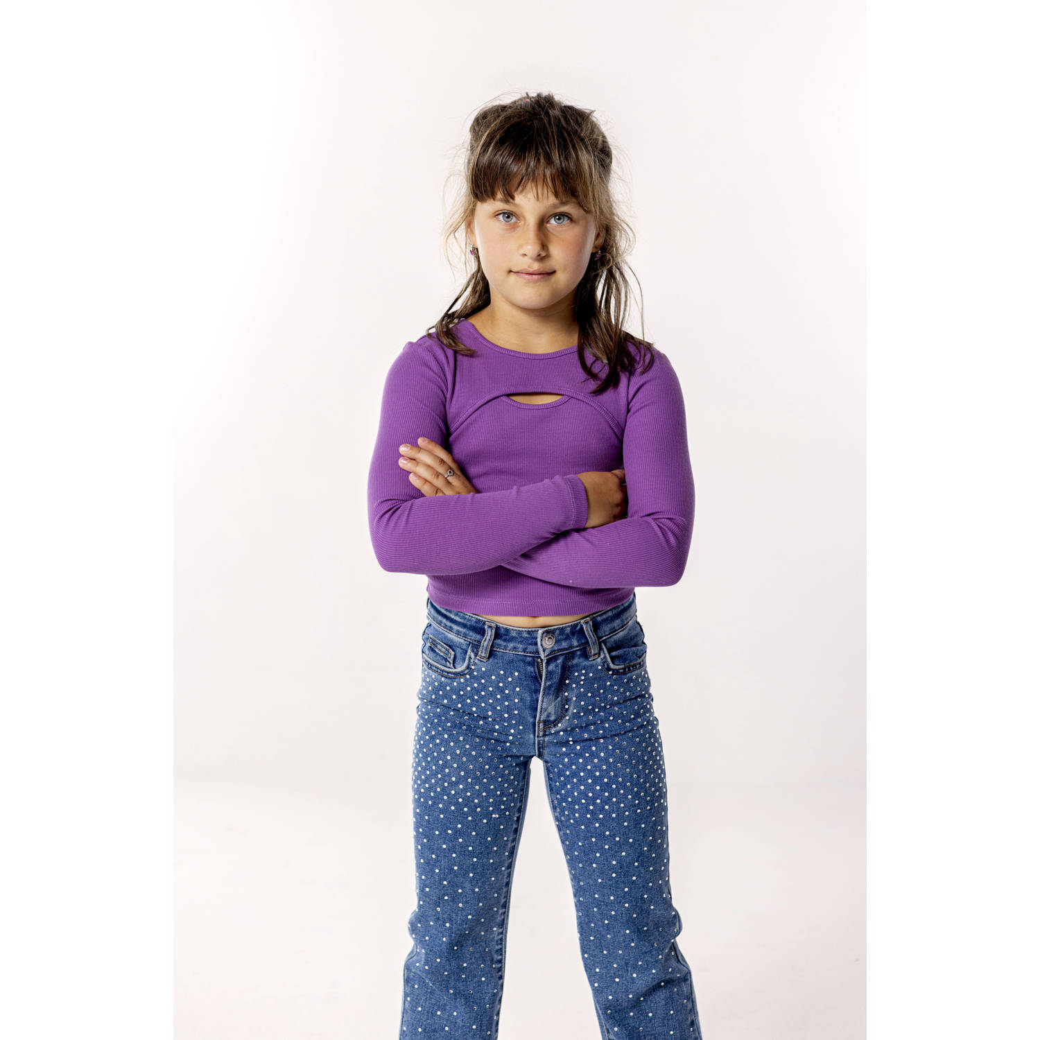 ONLY KIDS GIRL longsleeve KOGNESSA LIFE paars