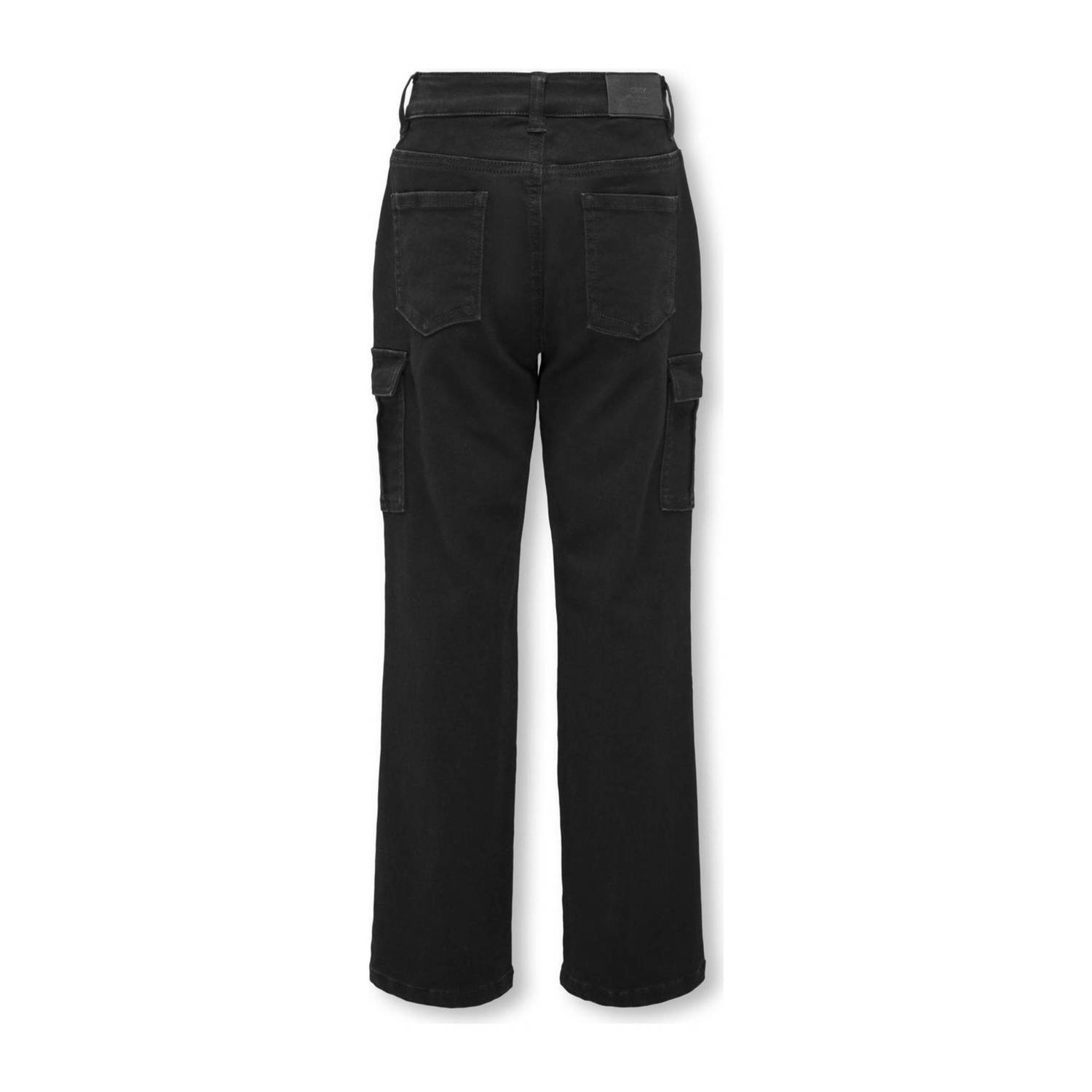 ONLY KIDS GIRL high waist straight fit jeans KOGSAFARI MISSOURI black denim