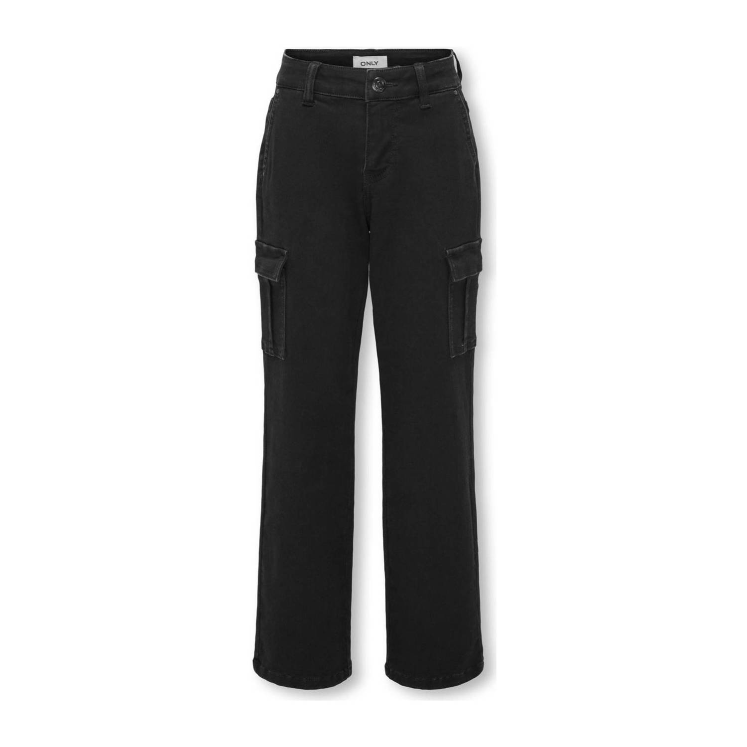 ONLY KIDS GIRL high waist straight fit jeans KOGSAFARI MISSOURI black denim