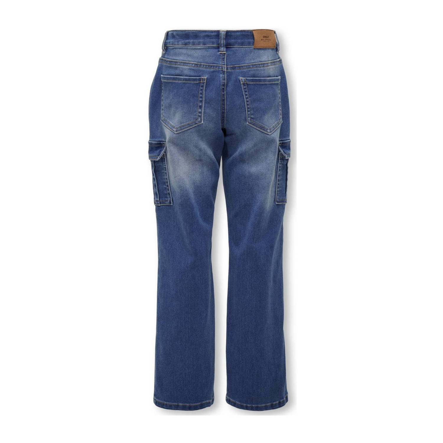 ONLY KIDS GIRL high waist straight fit jeans KOGSAFARI MISSOURI medium blue denim