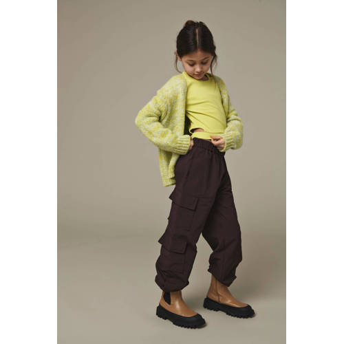 KIDS ONLY GIRL gebreid vest KOGALLYSSA LIFE met backprint geel afbeelding