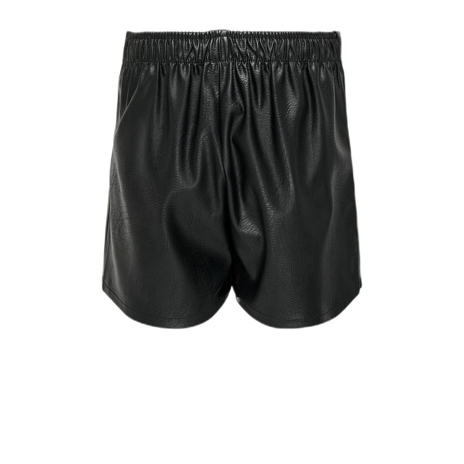 ONLY KIDS GIRL imitatieleren skort zwart
