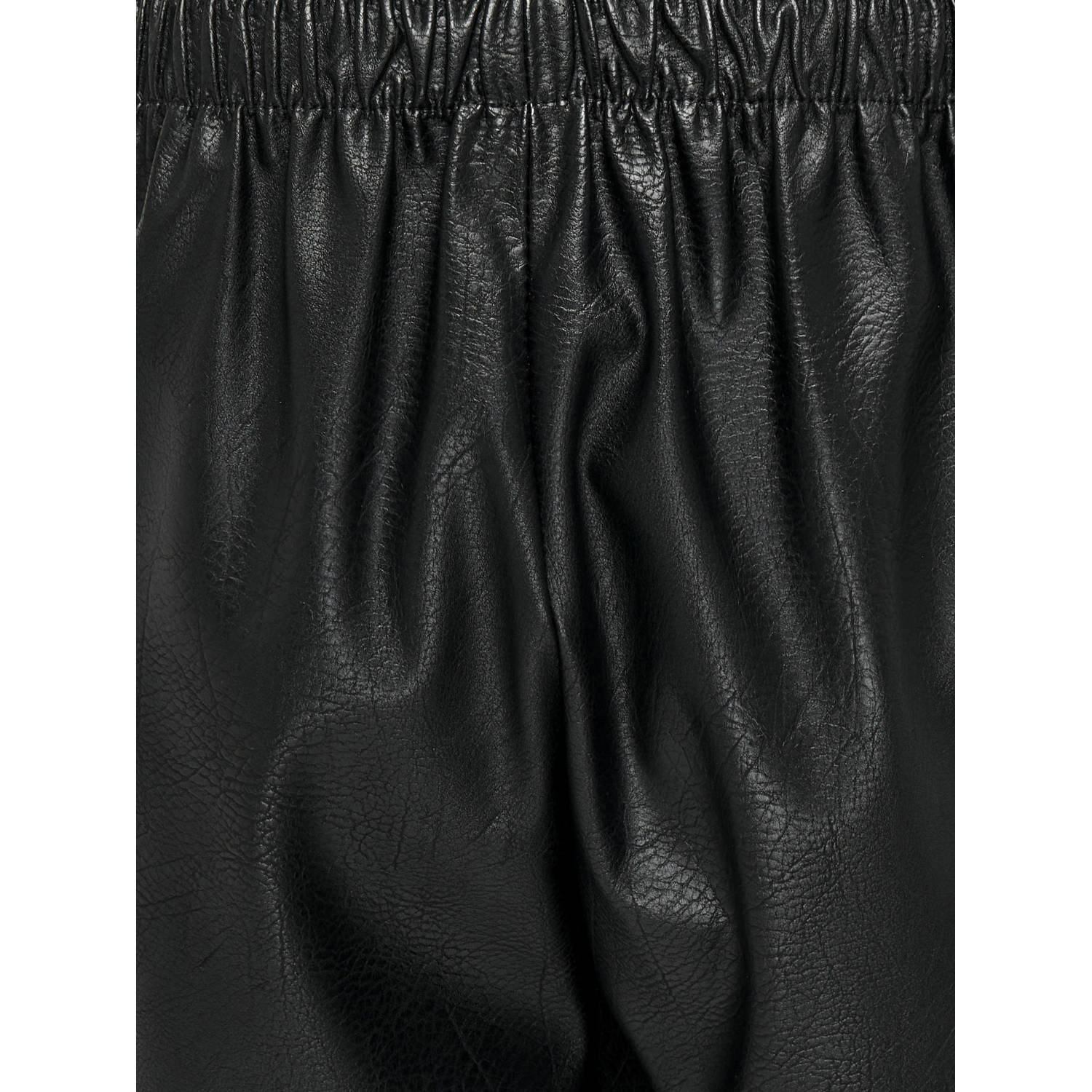 ONLY KIDS GIRL imitatieleren skort zwart
