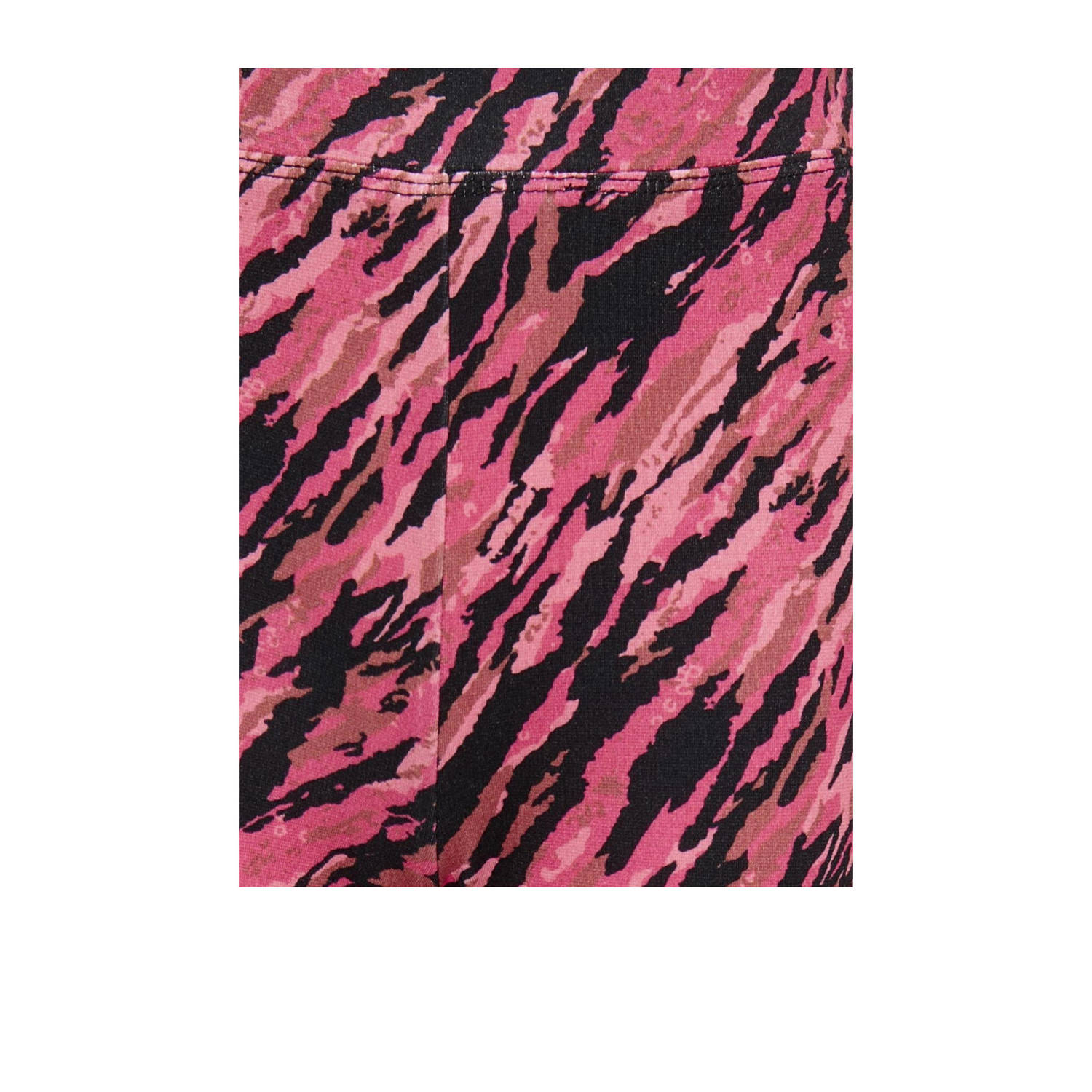 ONLY KIDS GIRL flared broek KOGPAIGE met all over print donkerroze zwart