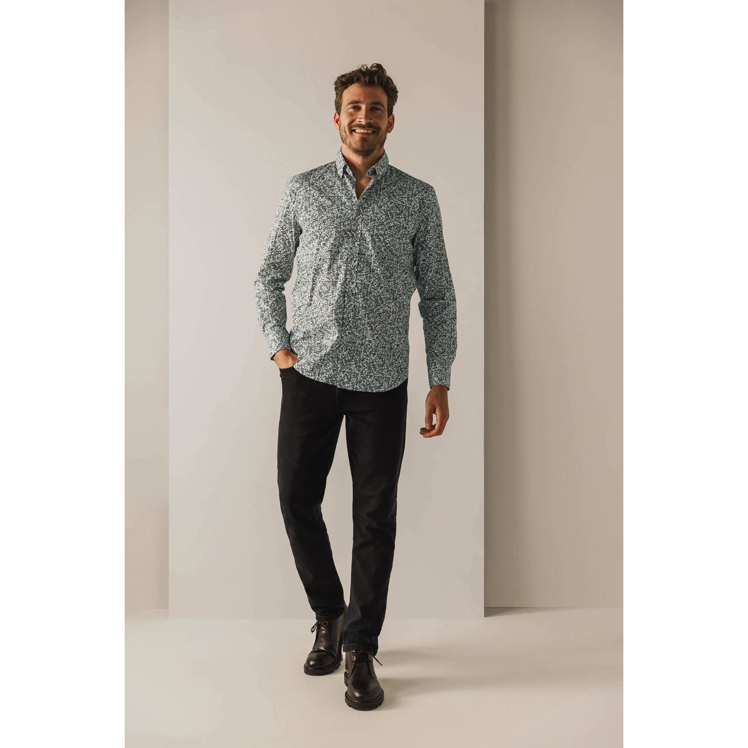 State of Art regular fit overhemd met all over print