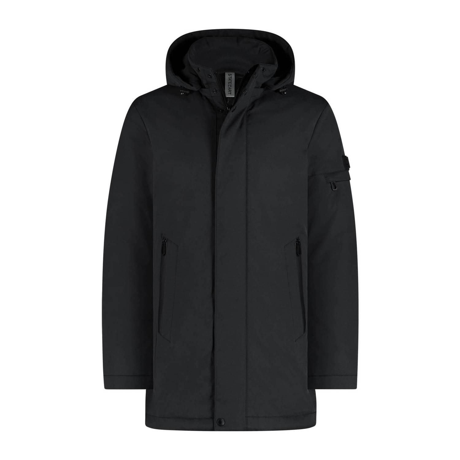 State of Art Eenvoudige Parka Jas Gray Heren