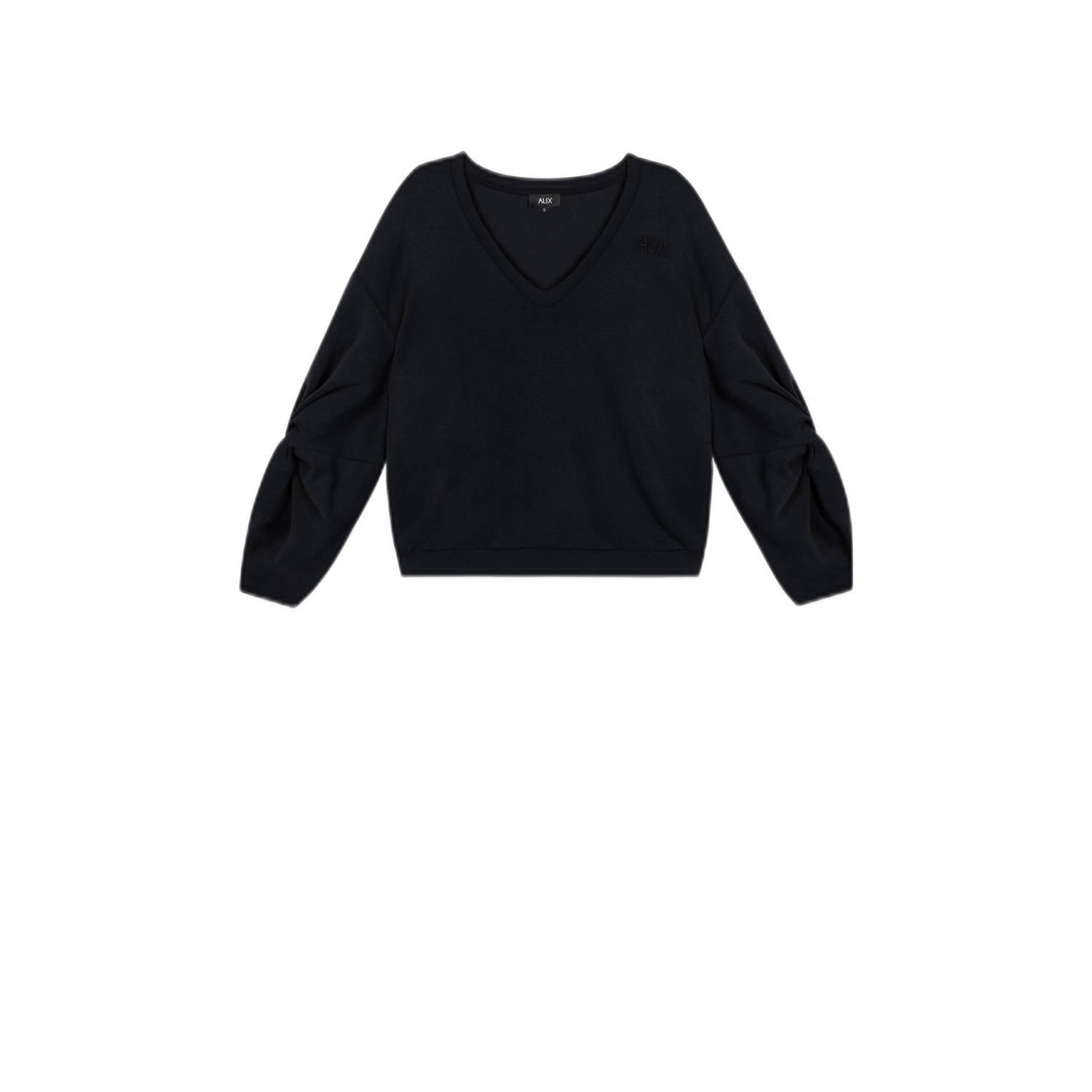 ALIX THE LABEL Dames Truien & Vesten Ladies Knitted Cupro Look Sweater Zwart