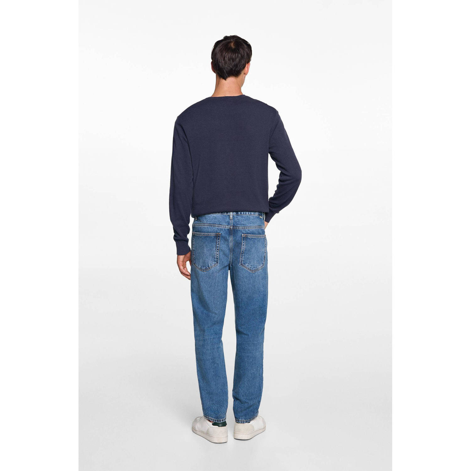 MANGO TEEN straight leg jeans medium blue denim