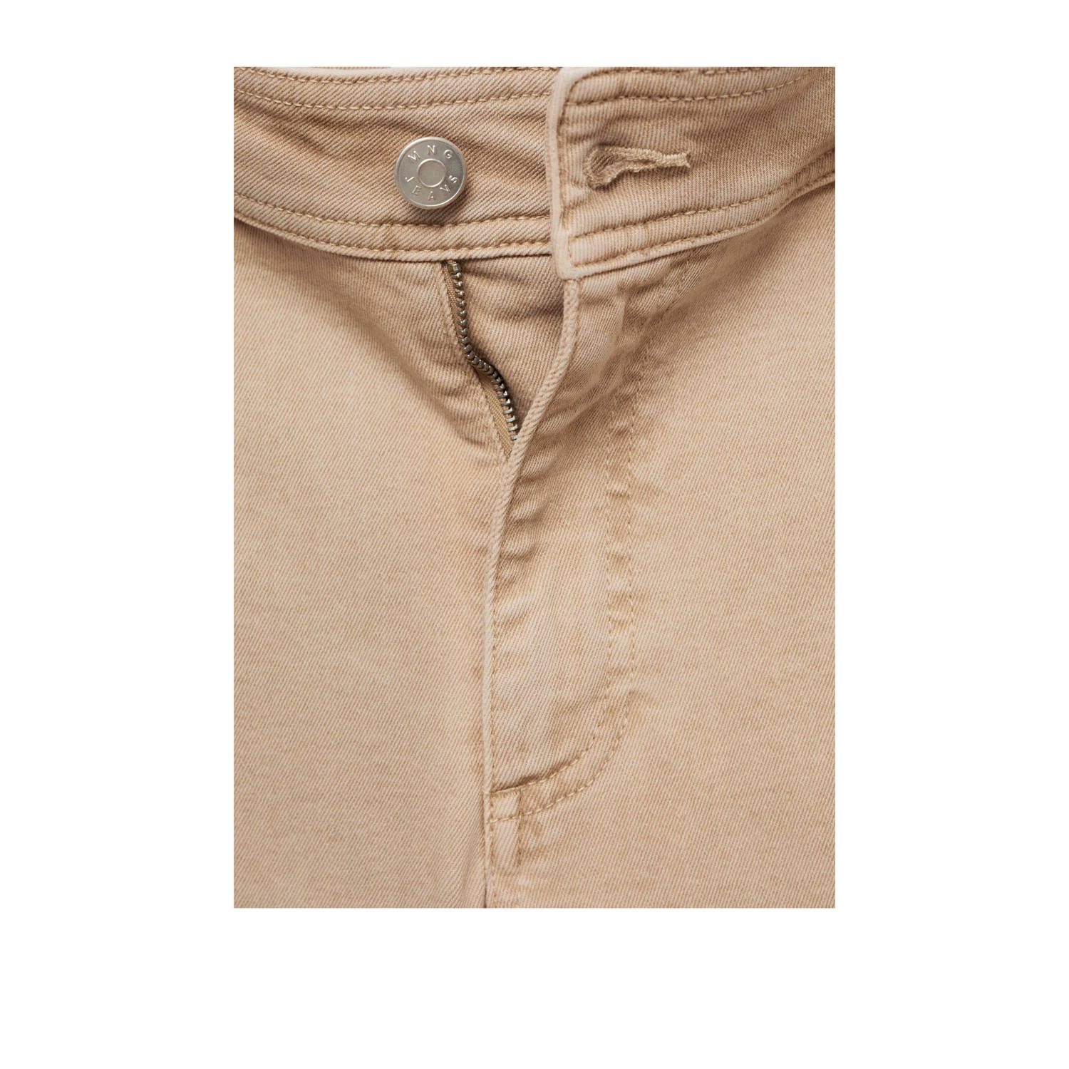 Mango straight fit broek beige