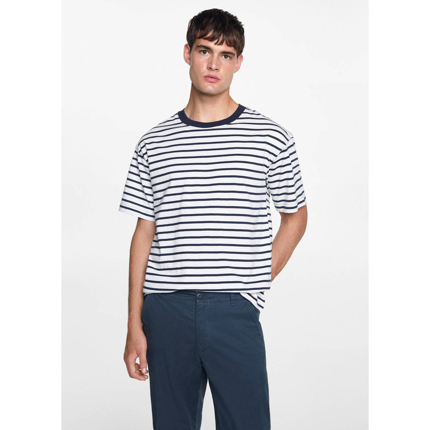 MANGO TEEN broek donkerblauw