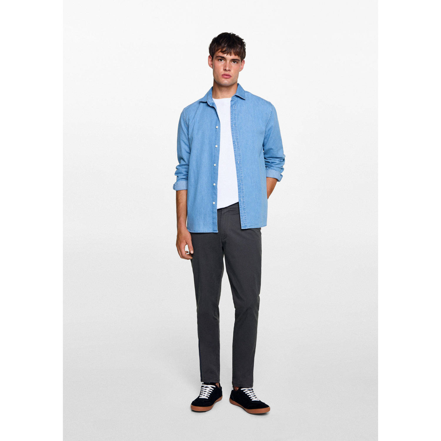 MANGO TEEN broek antraciet