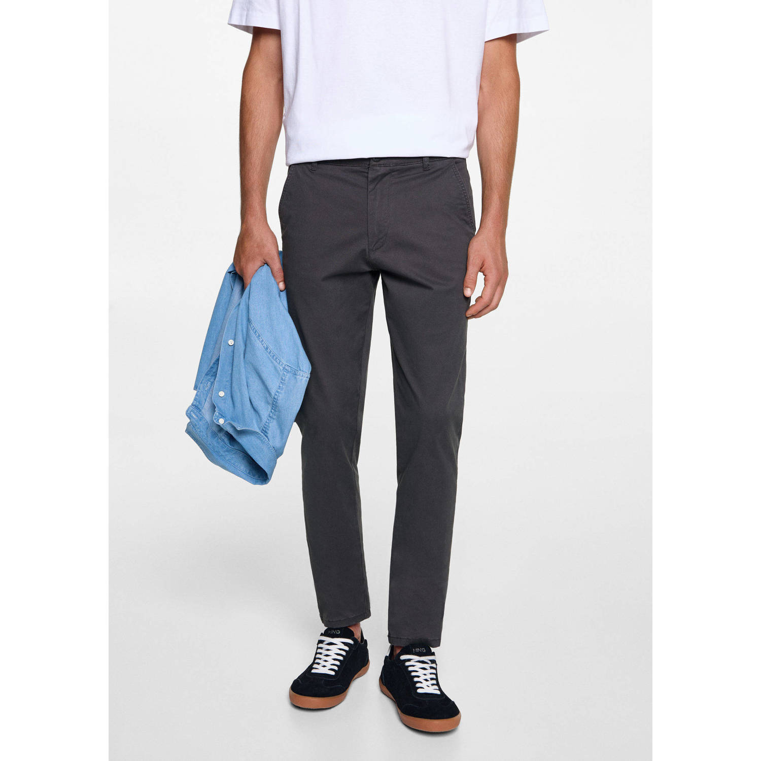 MANGO TEEN broek antraciet