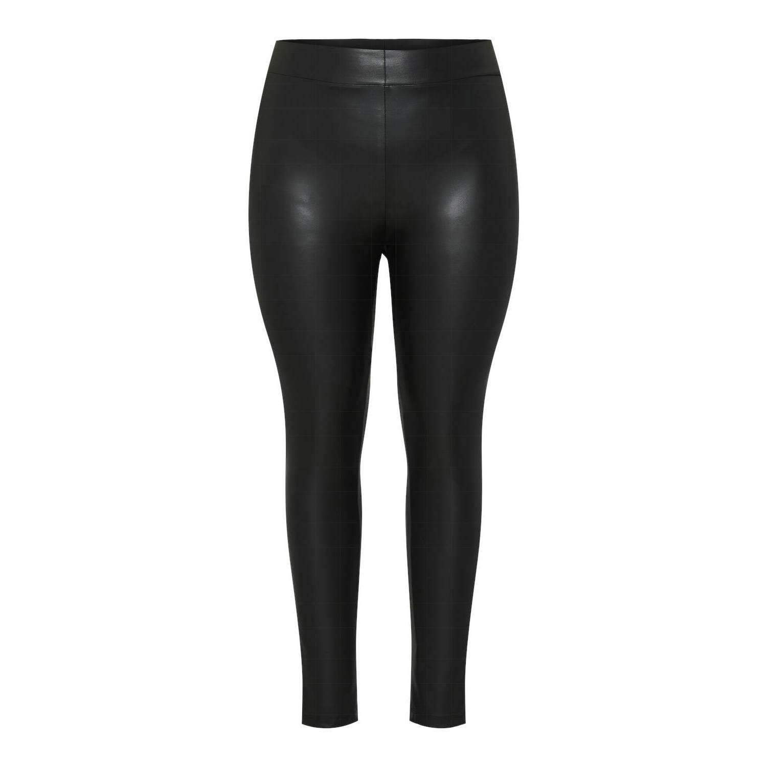 PIECES Curve coated high waist skinny legging PCNEW zwart