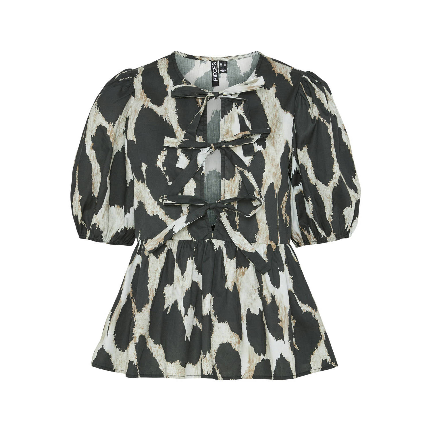 PIECES Curve top PCJADE met panterprint