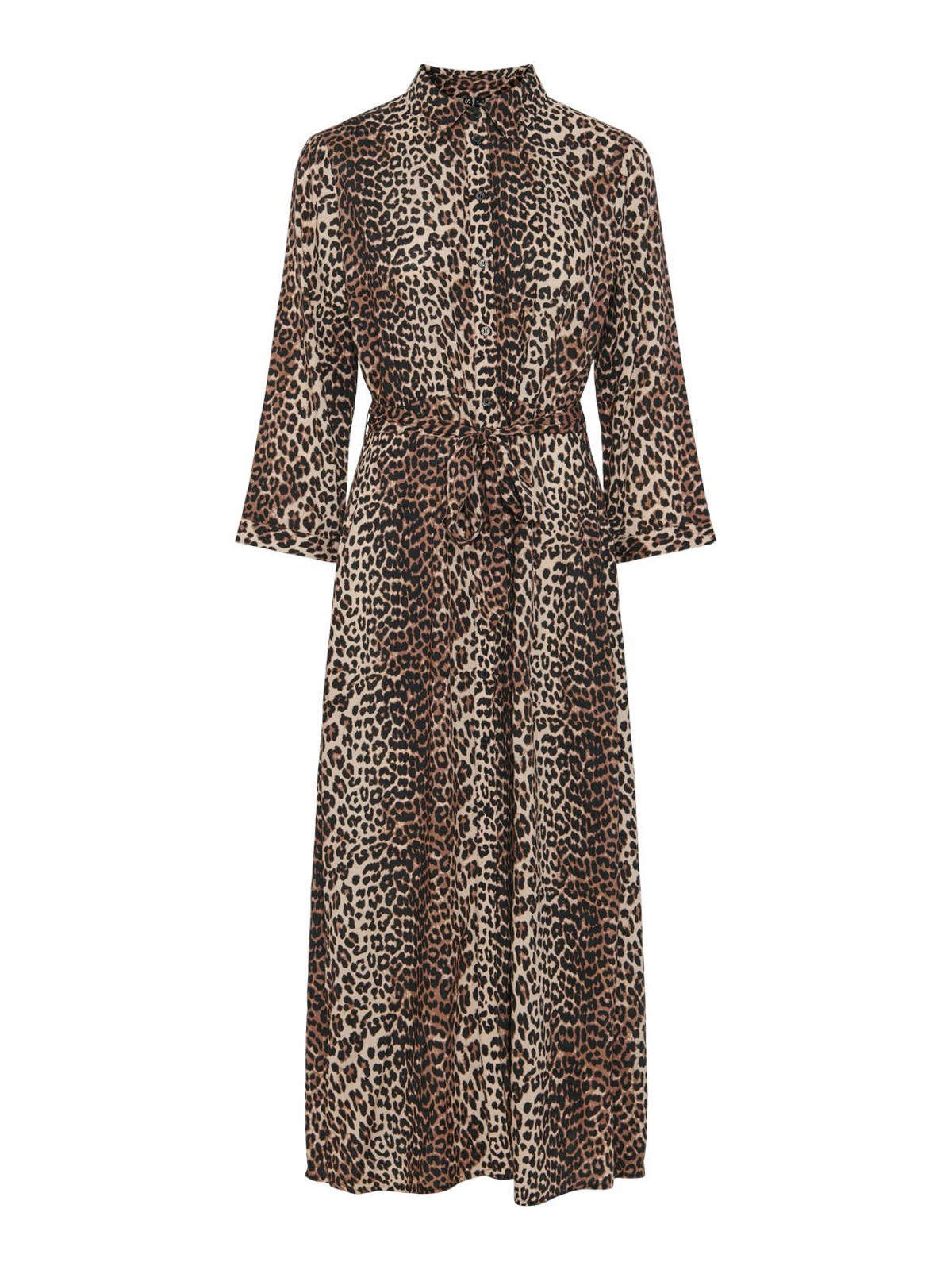 PIECES Curve jurk PCNAJA met panterprint wehkamp