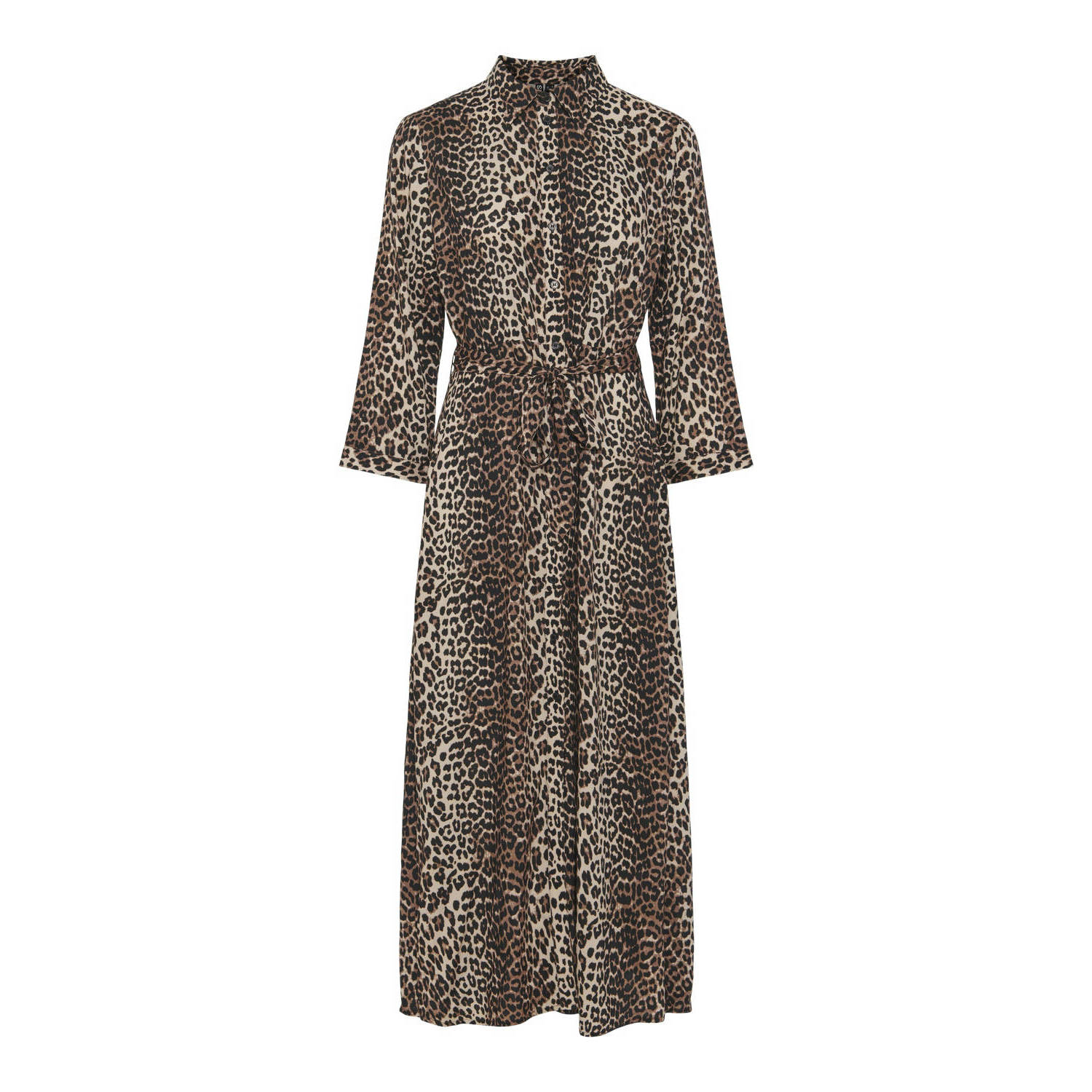 PIECES Curve jurk PCNAJA met panterprint