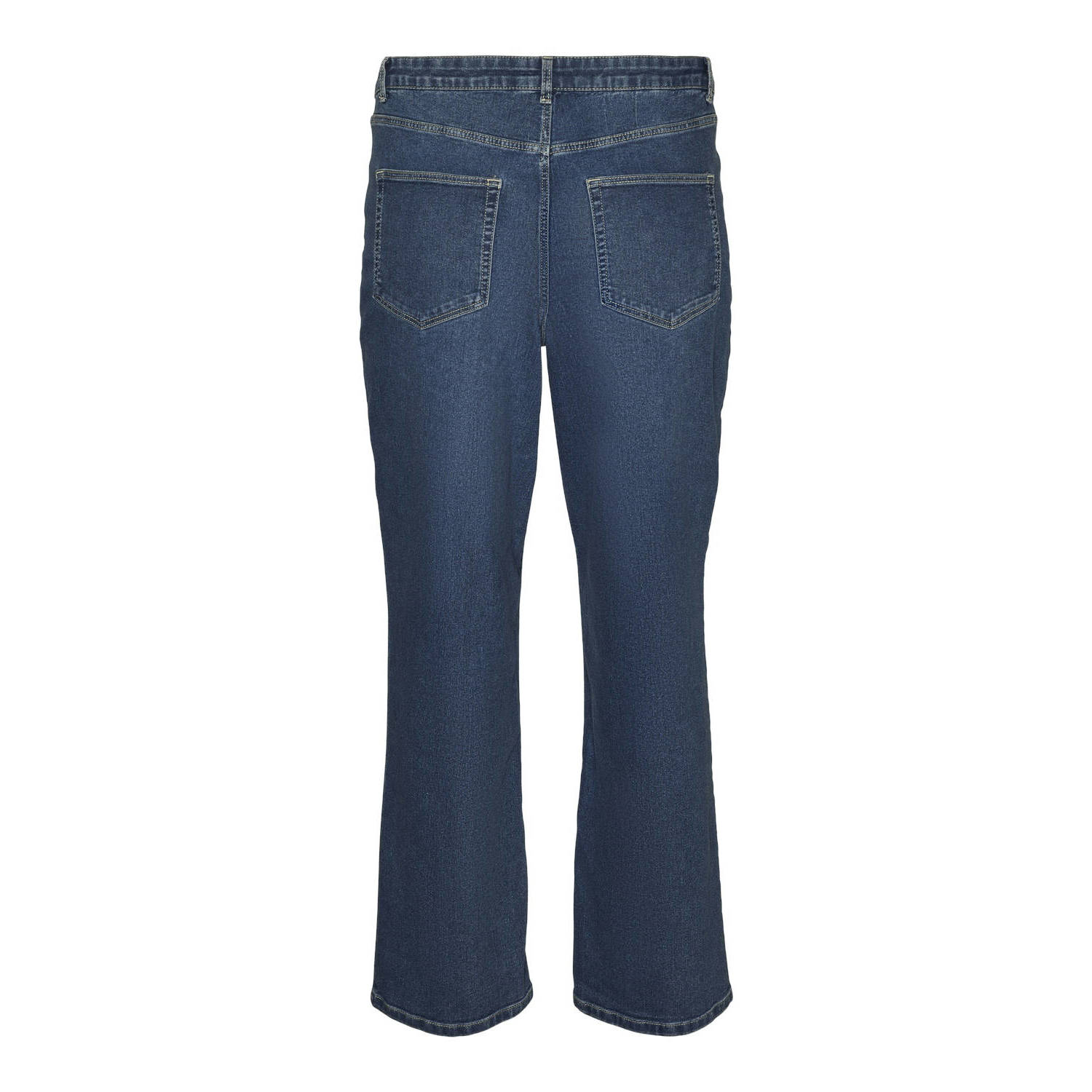 VERO MODA CURVE mid waist wide fit jeans dark blue denim